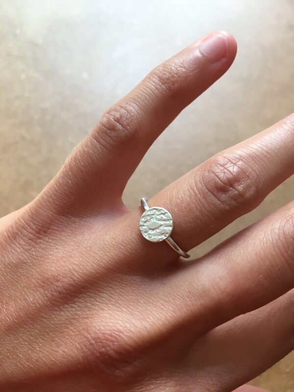 Bague MOTIF argent laminé dentelle