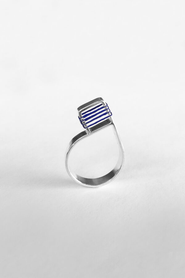 Bague_POINTS-DE-COUTURE - argent et fil de soie
