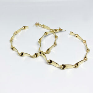 Créoles TORSADE GM Vermeil (argent plaqué or 24 carats)