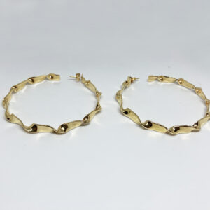 Créoles TORSADE GM Vermeil (argent plaqué or 24 carats)